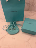 Pre Loved Tiffany & Co Silver Heart and 18ct Gold Lovestruck Earrings (excellent)