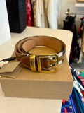 Burberry House Check Canvas and Leather Belt