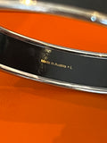 Hermes Black Caleche Enamel Bangle