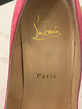 Pre Loved Christian Louboutin Maripo 100 Pink Suede Butterfly Heels UK5 (new)