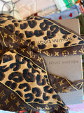 Pre Loved Louis Vuitton Brown Monogram & Leopard Silk Scarf