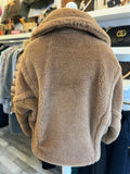 Max Mara Camel Teddy Biker Style Jacket UK 8 - Oversized (New)