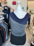 Vivienne Westwood Anglomania Navy & Sage Asymmetric Top M