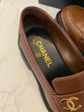 Pre Loved Chanel Brown Quilted Loafers UK 5.5 (excellent)