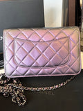 Chanel Wallet on Chain in Iridescent Purple Leather