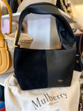 Pre Loved Mulberry Retwist Hobo in Black Leather & Suede - excellent