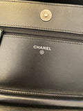 Pre Loved Chanel Boy Wallet on Chain Black Caviar Leather 2022. (Excellent)