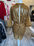 Fendi Sequin Gingham Mini Dress UK 12