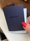 Pre Loved Aimee Prada Brown Suede Shoulder Bag (as new)
