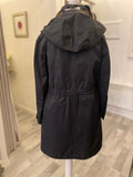 Pre Loved Burberry Brit Black Parka Jacket - UK 4 (Fits up to Uk 6)