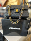 Pre Loved Chanel Vintage Classic Lambskin Double Flap Bag 22ct Gold Plated Hardware