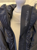 Pre Loved Moncler Black Grenoble Ski Jacket With Hood Size 3 fits UK 12-14