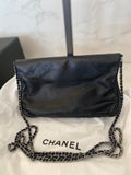Pre Loved Chanel black Mademoiselle Lock small crossbody bag