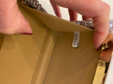 Pre Loved Jimmy Choo Champagne Glitter Clutch Bag - excellent