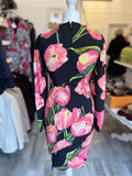 Pre Loved Dolce & Gabbana Silk Floral Tulips Dress size 40 fits UK 8 (excellent)