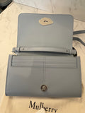 Pre Loved Mulberry Lana Wallet on Strap in Poplin Blue (new)