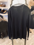 Pre Loved Valentino Black Rock Stud Cardigan Size L