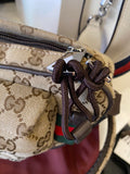 Gucci GG Unisex Canvas Belt/Crossbody Bag in Beige Monogram Canvas