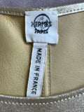 Pre Loved Hermes Gold Calf Leather Sleeveless Top UK 8