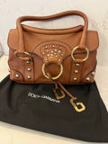 Pre Loved Vintage Dolce & Gabbana Brown Studded Bag