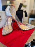 Pre Loved Christian Louboutin Degrastrass PVC 100 Specchio Heels - UK 5.5