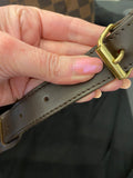 Pre Loved Louis Vuitton Vintage Damier Ebene Bandolier Keepall 55