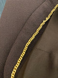 Pre Loved Chanel Brown Wool Crepe Jacket FR42 UK 12