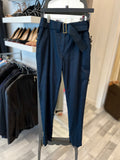 Pre Loved Yves Saint Laurent Navy Paper Bag Trousers UK8