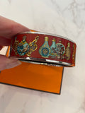 Pre Loved Hermes Qu'Importe Le Flacon Wide Enamel Bangle (excellent)