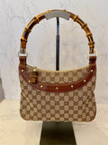 Pre Loved Anita Gucci Monogram Canvas with Bamboo Handle (excellent) **reserved**
