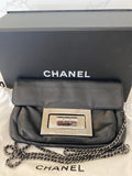 Pre Loved Chanel black Mademoiselle Lock small crossbody bag
