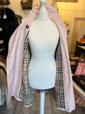 Pre Loved Burberry Pale Pink Trench Coat UK12