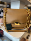 Pre Loved Mulberry Darley in Sable Leather with Gold Chain Strap (excellent)