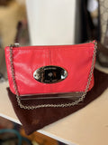 Mulberry Charlie Pochette in Pink Crinkle Patent Leather