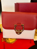Pre Loved Salvatore Ferragamo Gancini two -tone leather wallet (new)