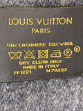 Pre Loved Louis Vuitton Blue Monogram Cashmere & Wool Scarf