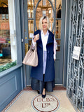 See by Chloe Long Navy Wool Duffle Gilet Fr36 UK 8