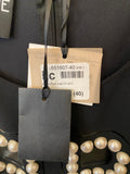 Pre Loved Boutique Moschino Pearl Logo Black Dress UK8 (new)