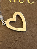 Pre Loved Gucci Silver Heart Earrings