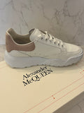 Pre Loved Alexander McQueen Oversized White Trainers with Pink Accents UK 5.5 (new)