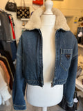 Pre Loved Prada Denim & Faux Shearling Jacket UK8