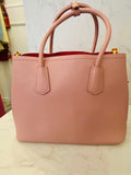 Pre Loved Prada Saffiano Leather Double Bag in Light Pink (excellent)**reserved**
