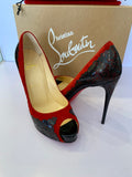 Pre Loved Christian Louboutin Veramucha 120 Patent & Suede Heels UK4