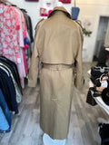 Pre Loved Saint Laurent Double Breasted Wool Trench Coat Fr 38 fits UK 10-12 (Excellent)