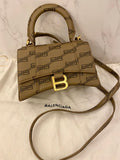 Pre Loved Balenciaga Hourglass XS Top Handle Bag in BB Monogram