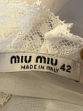Miu Miu Dress with Lace & Crystal Buttons Size IT 42 UK 10