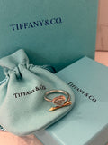 Pre Loved Tiffany & Co Silver Heart and 18ct Gold Lovestruck Ring (excellent)