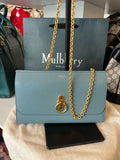 Mulberry Amberley Clutch in Poseidon Blue Leather
