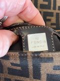 Pre Loved Fendi Zucca Shoulder Bag in Brown