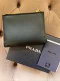 Pre Loved Prada Black Calf Leather Wallet Bag (as new)